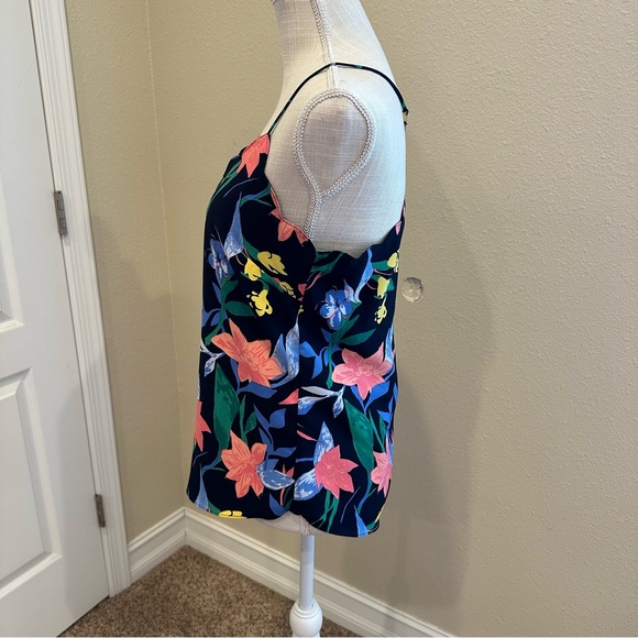 J. Crew Tropical Floral Print Cami Tank Top Scalloped Trim Size 4 - Picture 5 of 10